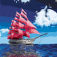 Voiles rouges - Peinture par numéro