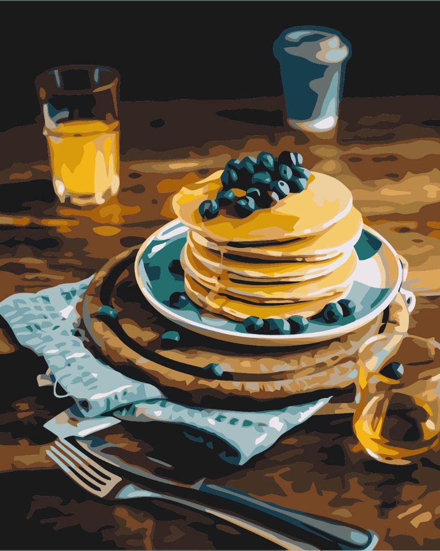 Crêpes au miel - Peinture par numéro